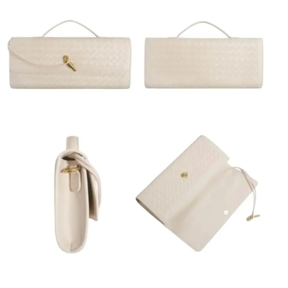 Few Moda Theia Bag East West Clutch with Crossbody Strap Cream NEW